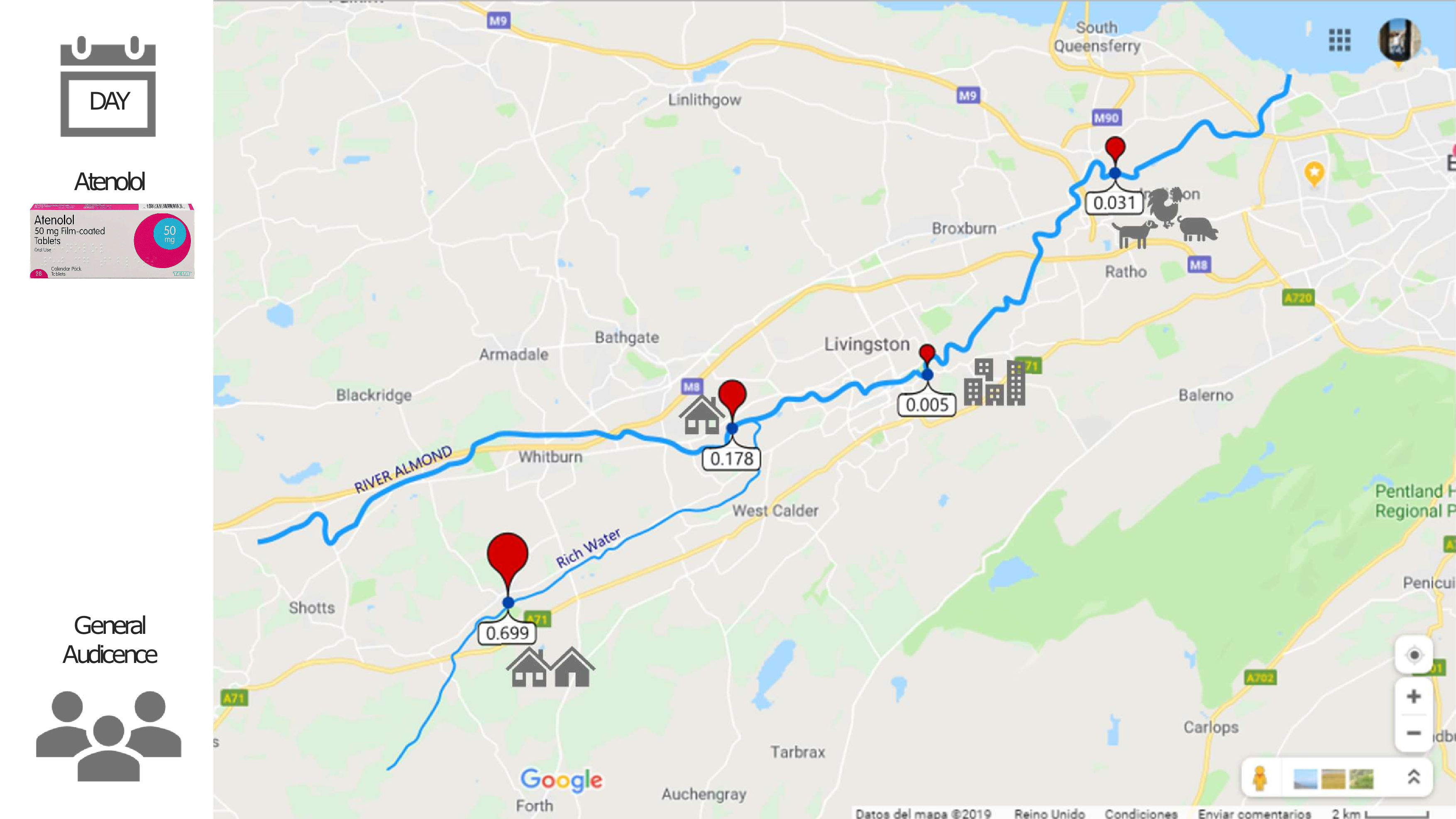 River Map Visualisation mock-up