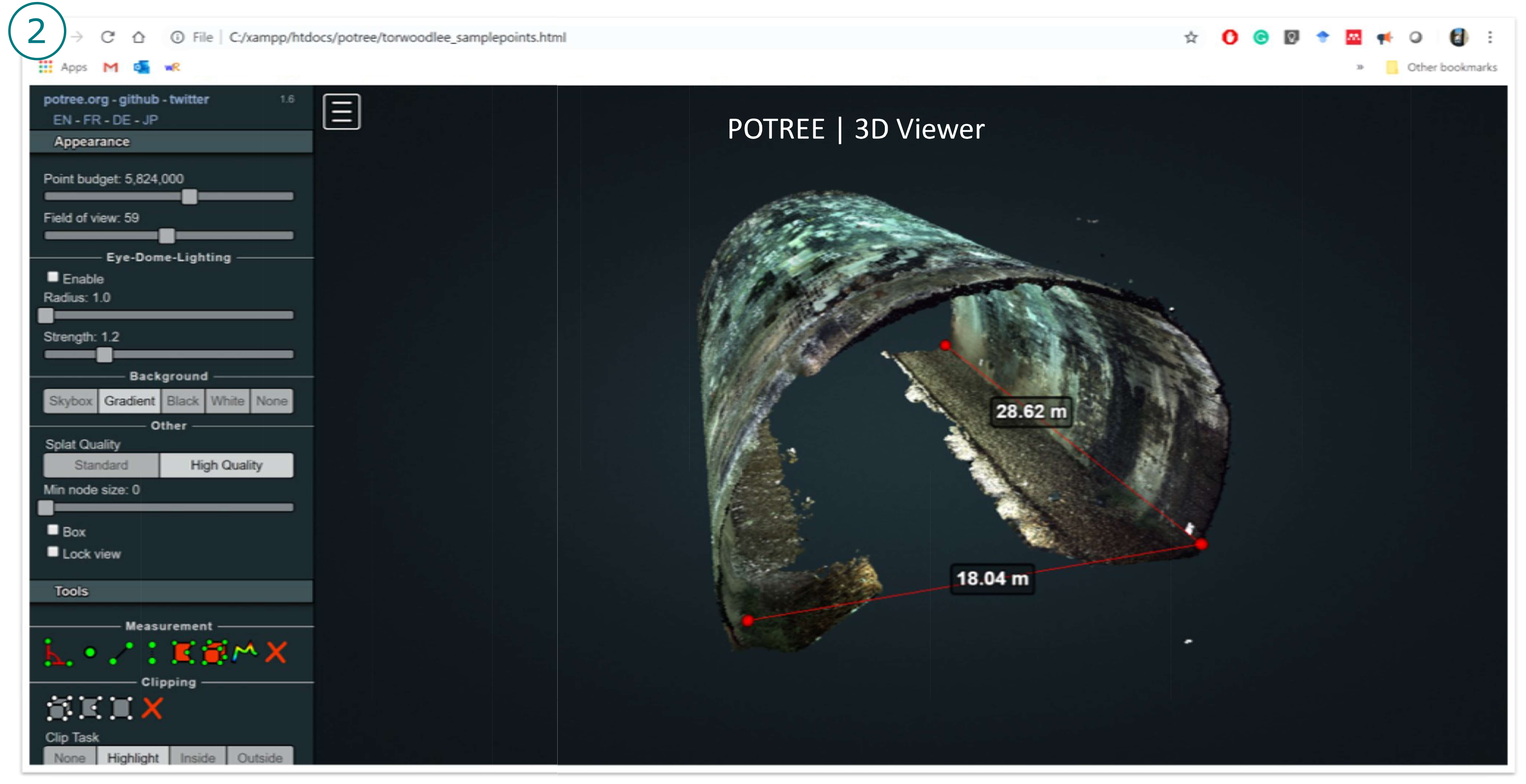 Potree 3D Visualisation